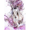Diamond painting paard roze bloesem
