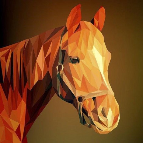 Diamond painting paard 3D