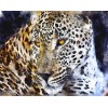 Diamond painting luipaard uit waterverf