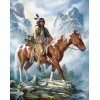Diamond painting indiaan op paard