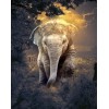 Diamond painting olifant weide