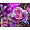 Diamond painting rozen en vlinder