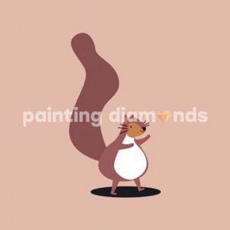 Diamond painting eenkhoorn