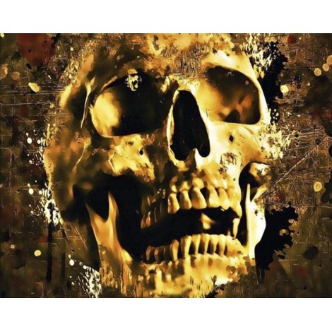 Diamond painting Halloween skelet